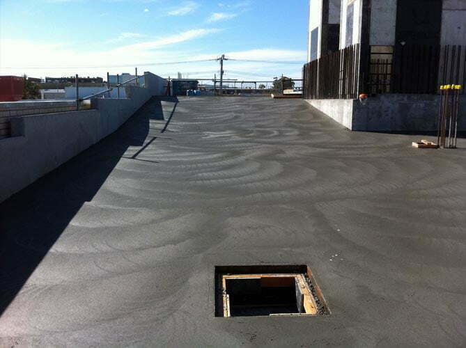 Machine trowelled finish