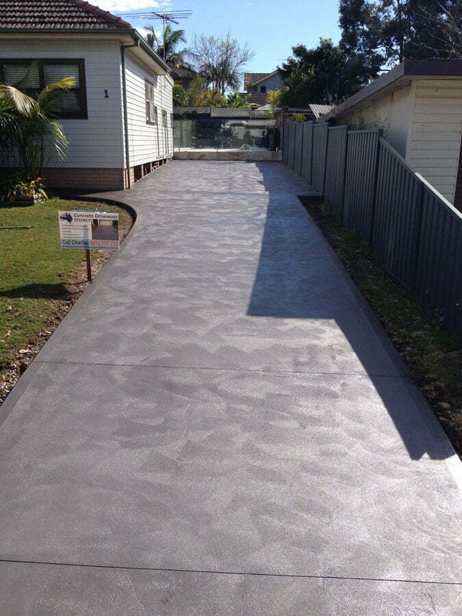 Concrete driveway